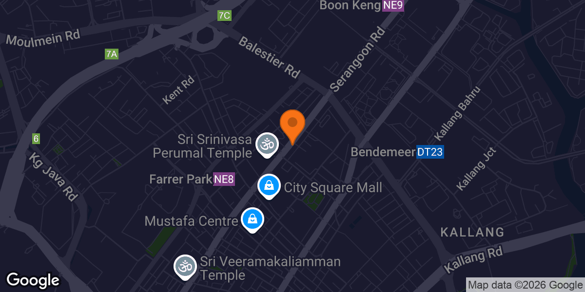 Map showing BFT Farrer Park