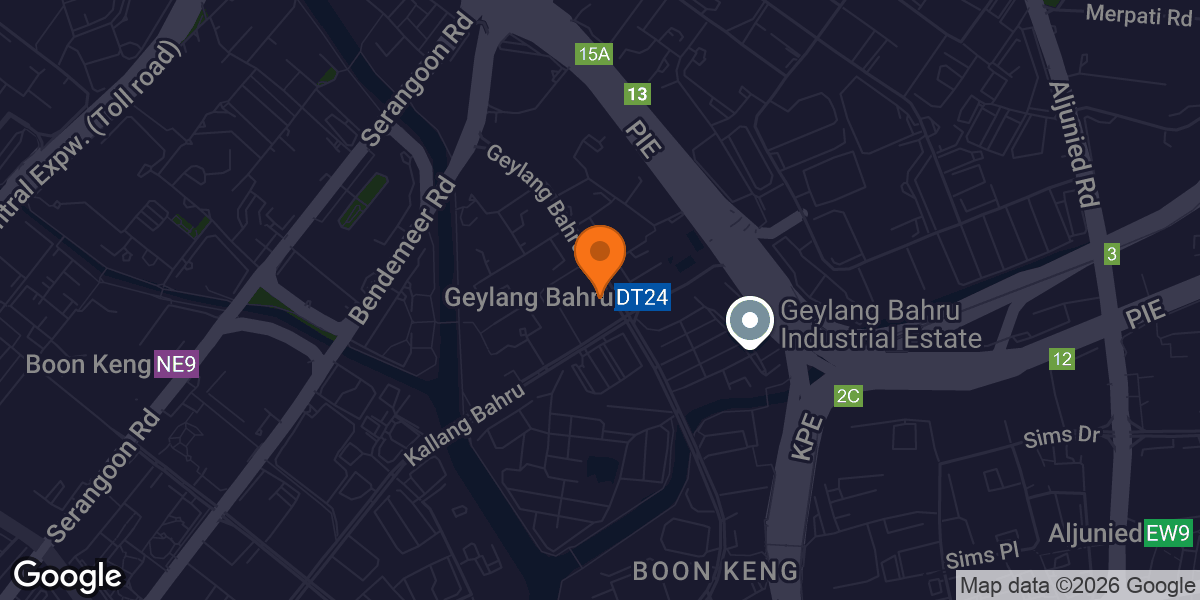 Map showing BFT Geylang Bahru