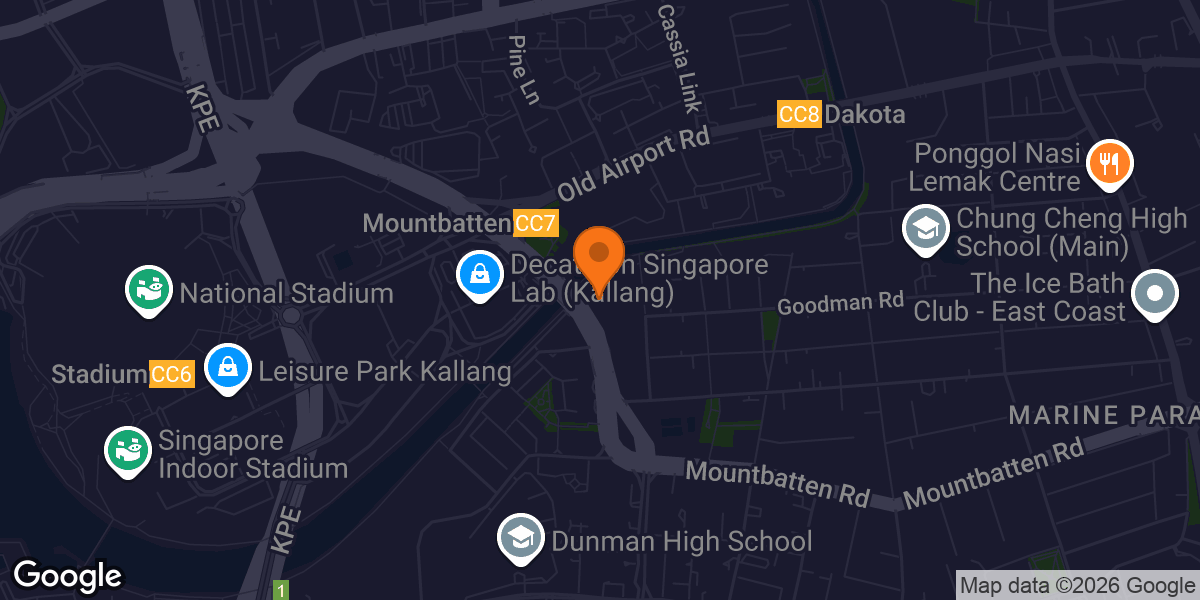 Map showing BFT Katong