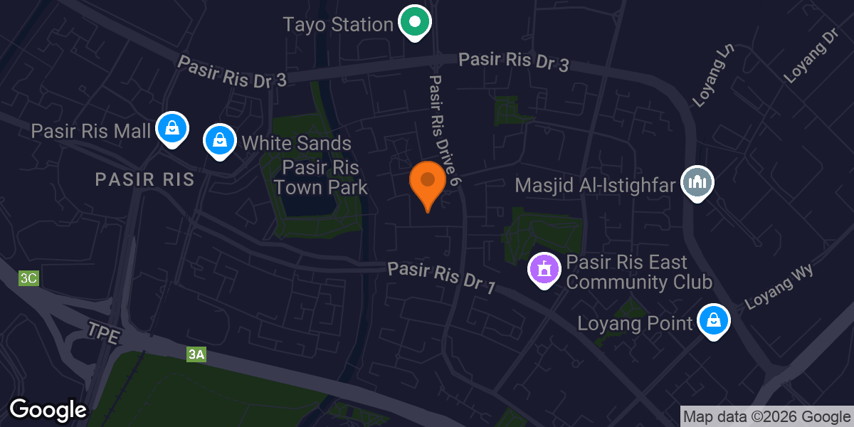 Map showing BFT Pasir Ris Central