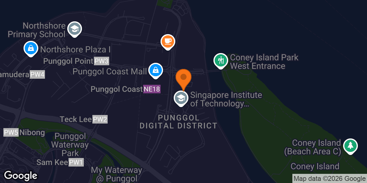 Map showing BFT Punggol Coast