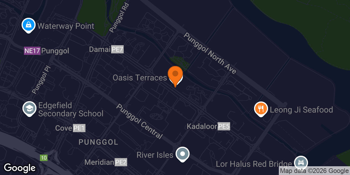 Map showing BFT Punggol Oasis