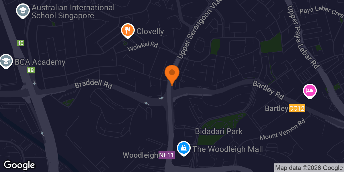 Map showing BFT Serangoon Central