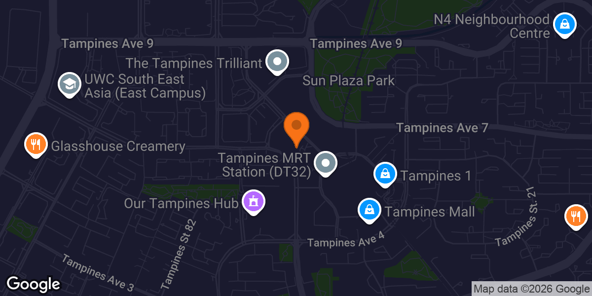 Map showing BFT Tampines Central