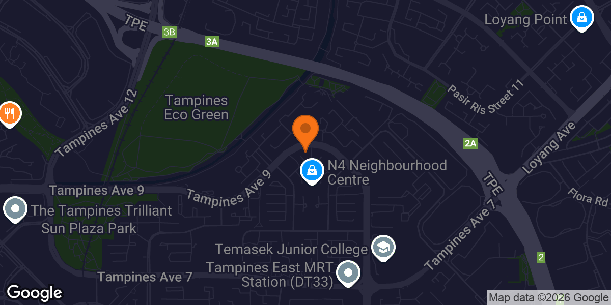 Map showing BFT Tampines East