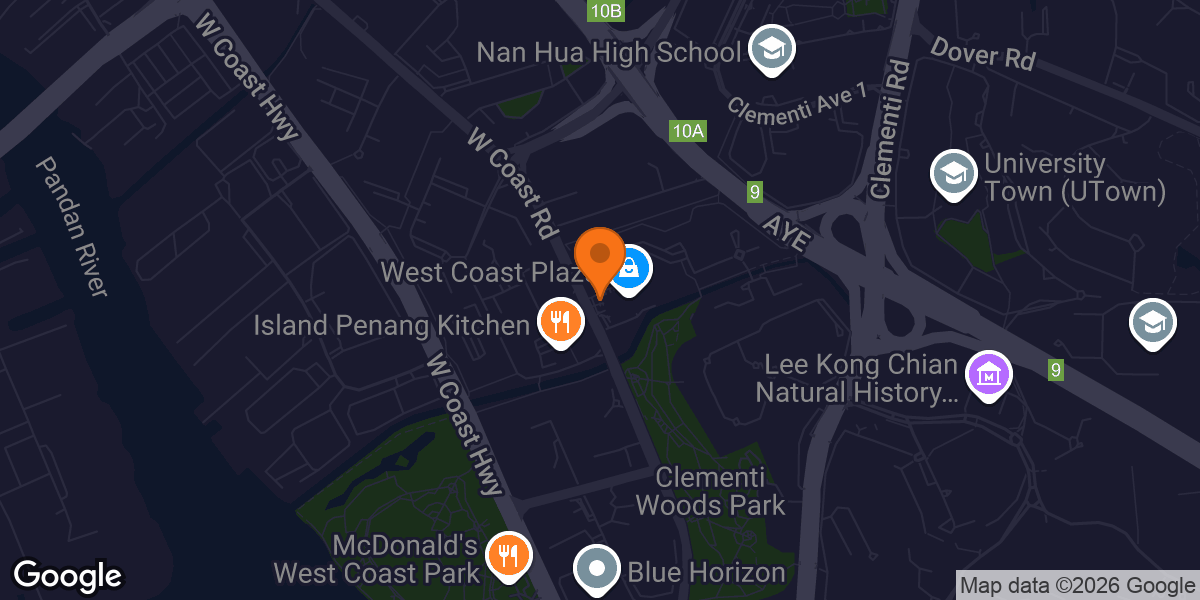 Map showing BFT West Coast Plaza