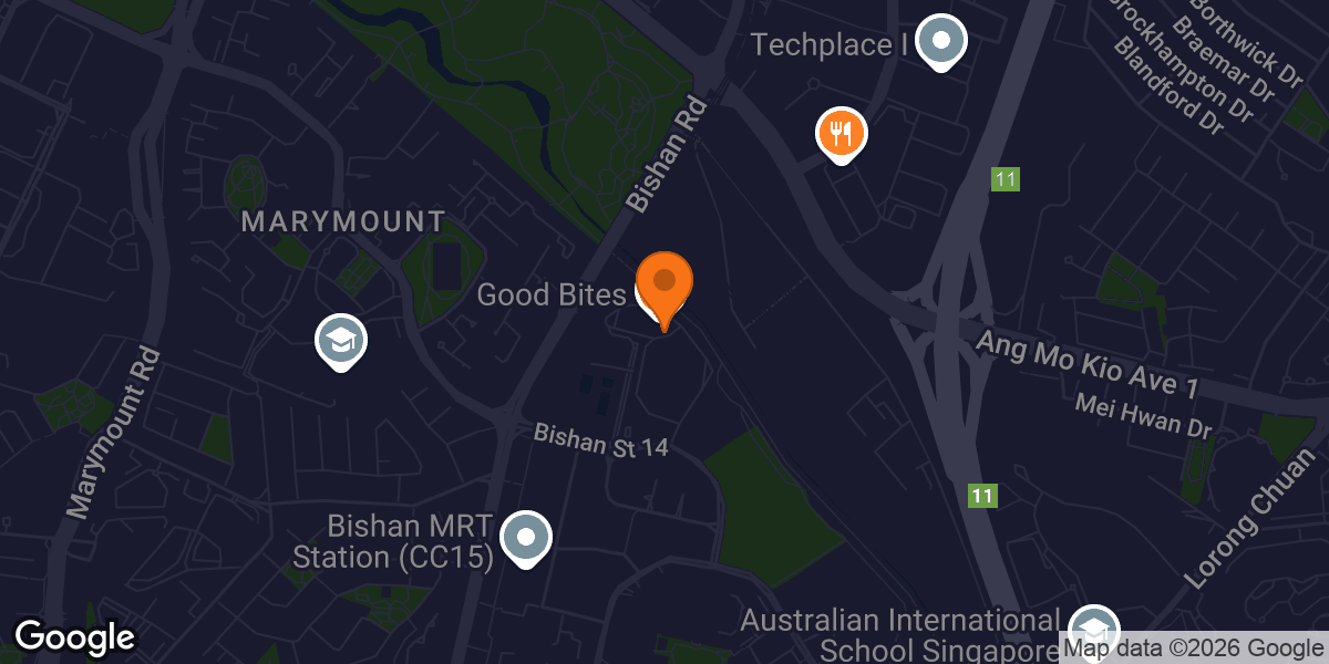 Map showing Bishan ActiveSG Gym