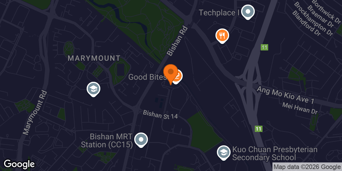 Map showing Bishan Sport Centre