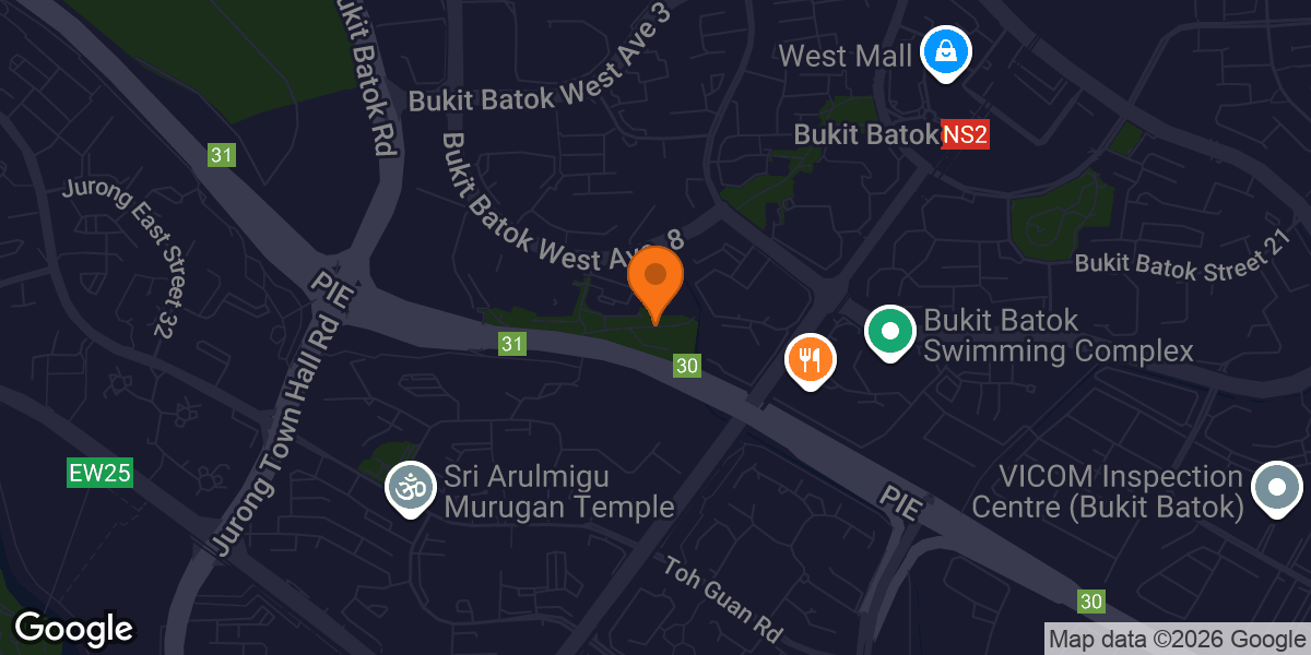 Map showing Blk 182 Bukit Batok Fitness Corner