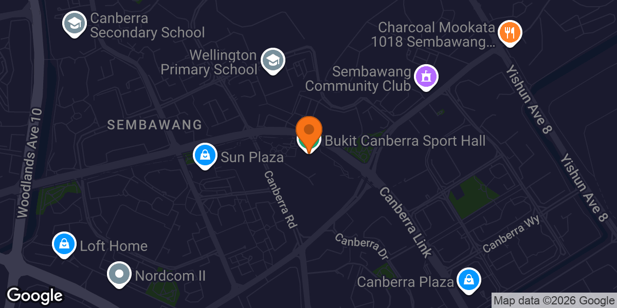 Map showing Bukit Canberra Sport Hall