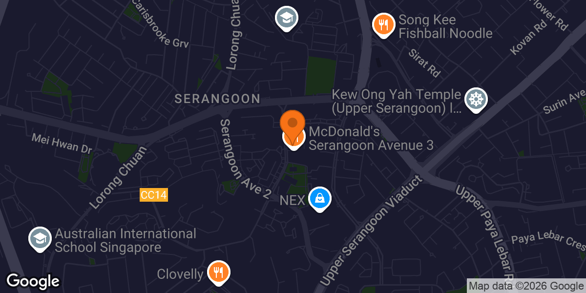 Map showing Contours Express Women's Gym Serangoon