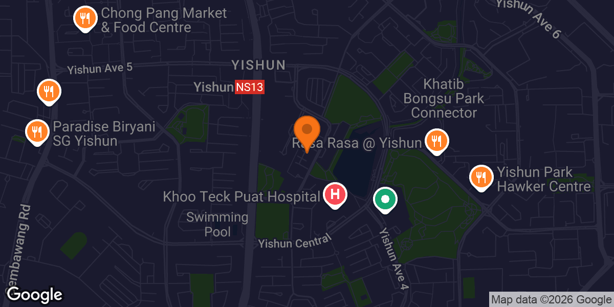Map showing Contours Express Women's Gym Yishun