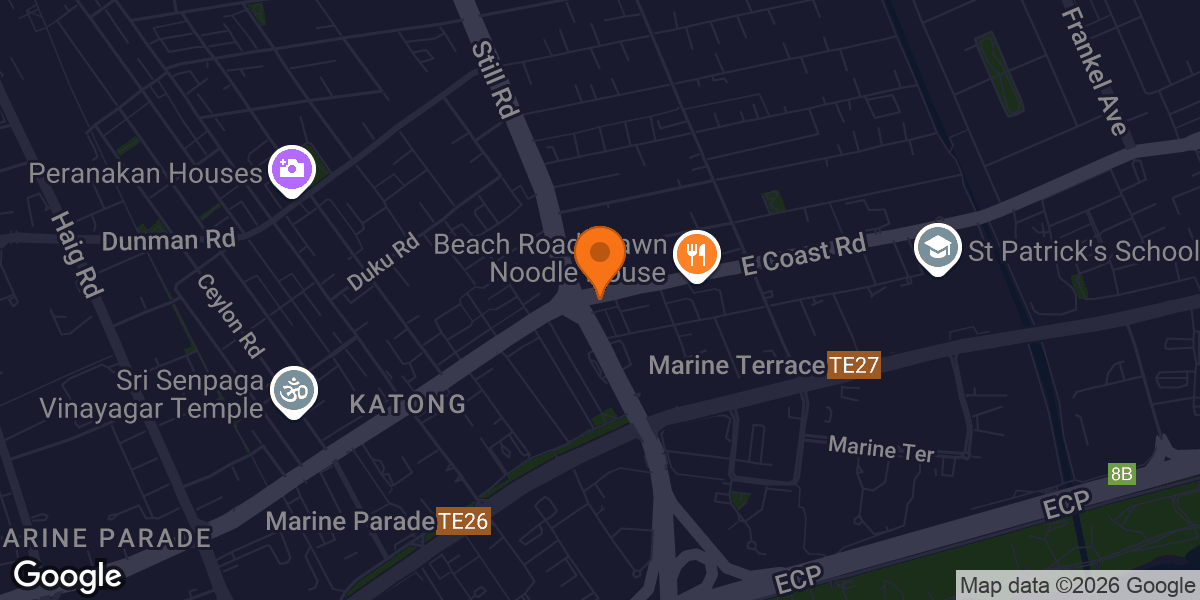 Map showing CRNK (East Coast Road)