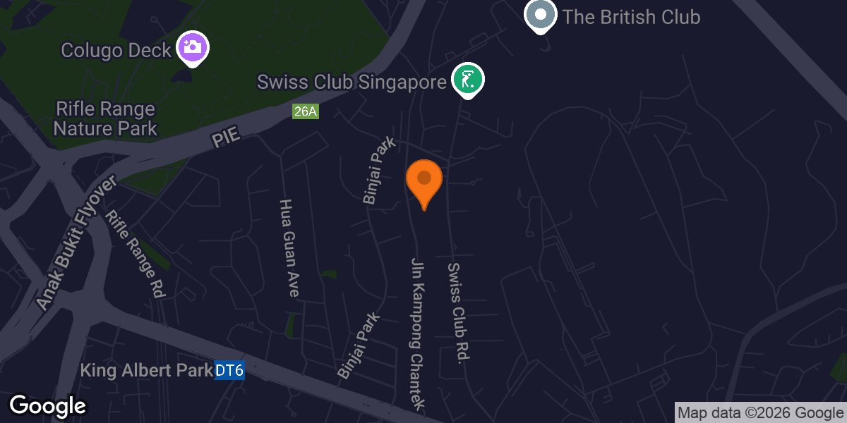 Map showing CrossFit Singapore Bukit Timah