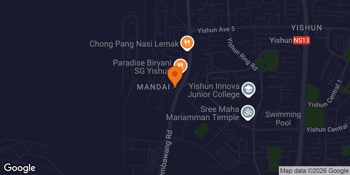 Map showing Dee Jai Muay Thai