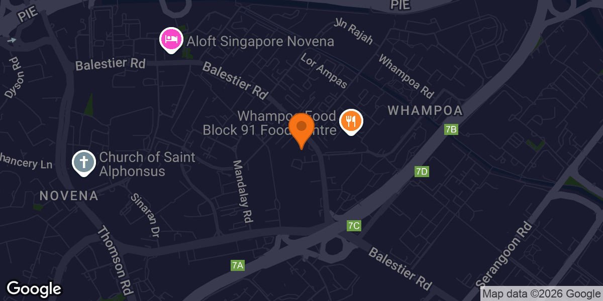 Map showing Dennis gym Balestier