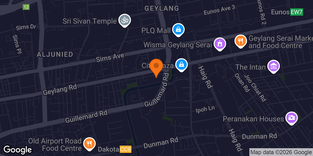 Map showing Division Athletics Paya Lebar