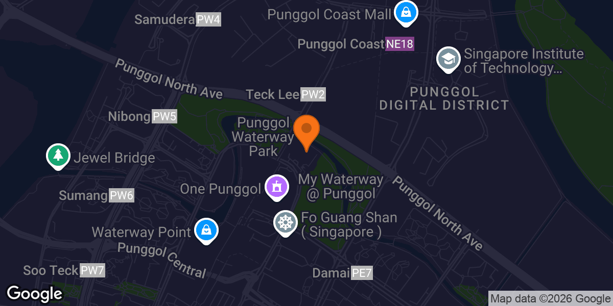 Map showing EnergyOne Gym (SAFRA Punggol)
