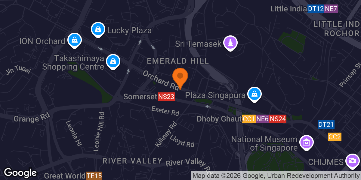 Map showing Evolve MMA Orchard Central