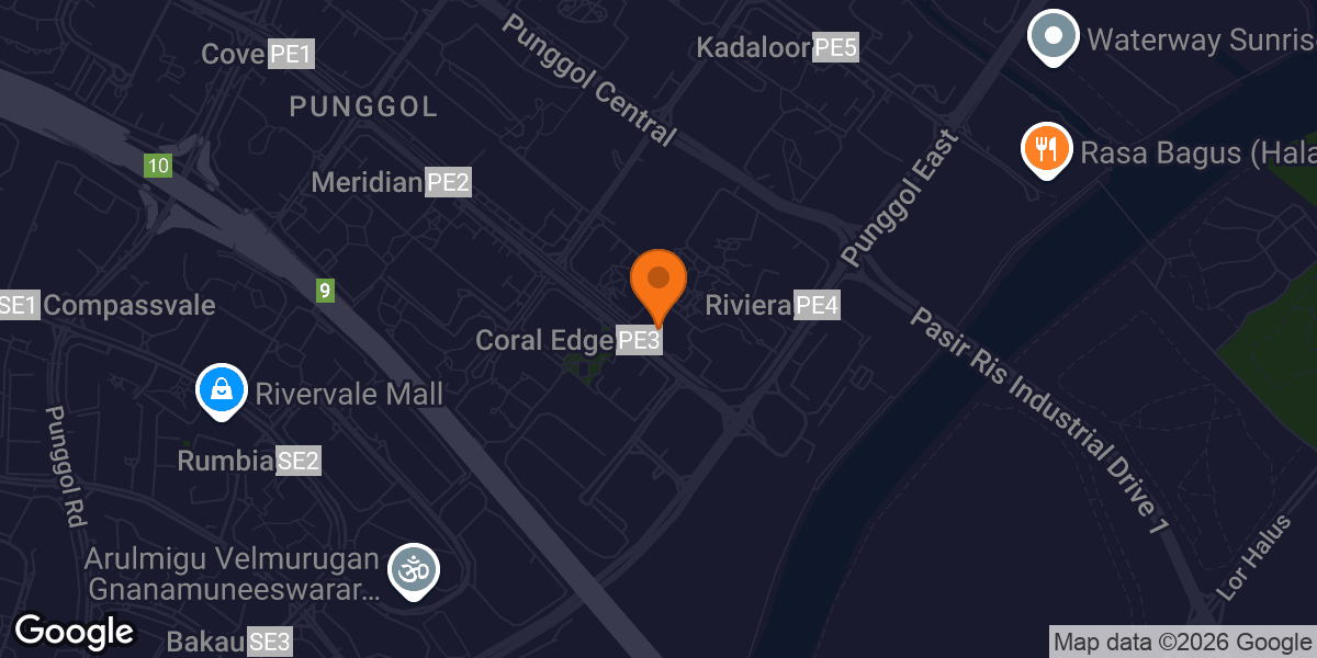 Map showing F45 Training Punggol Plaza