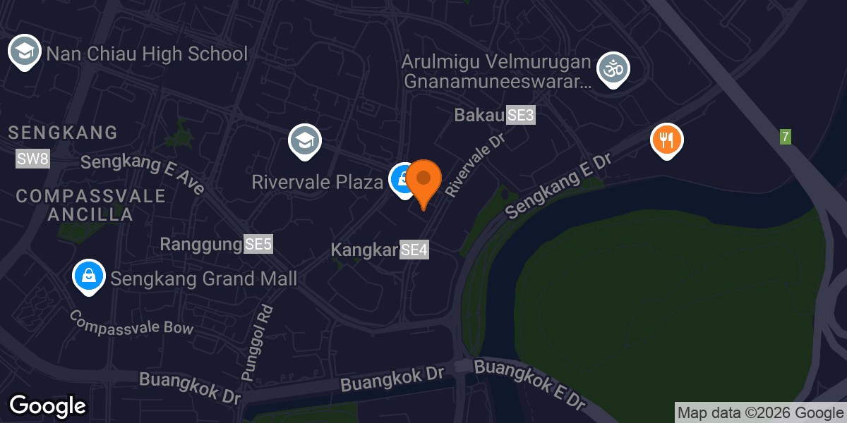 Map showing F45 Training Sengkang East