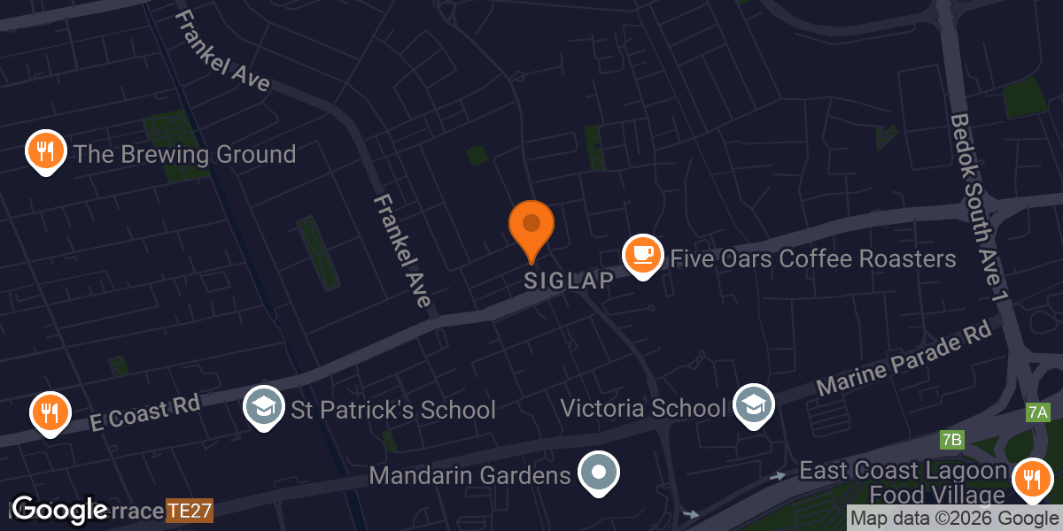 Map showing F45 Training Siglap