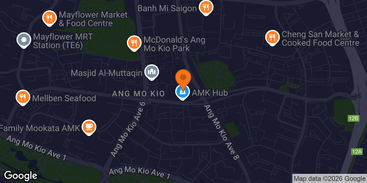 Map showing Fight Zone AMK Hub