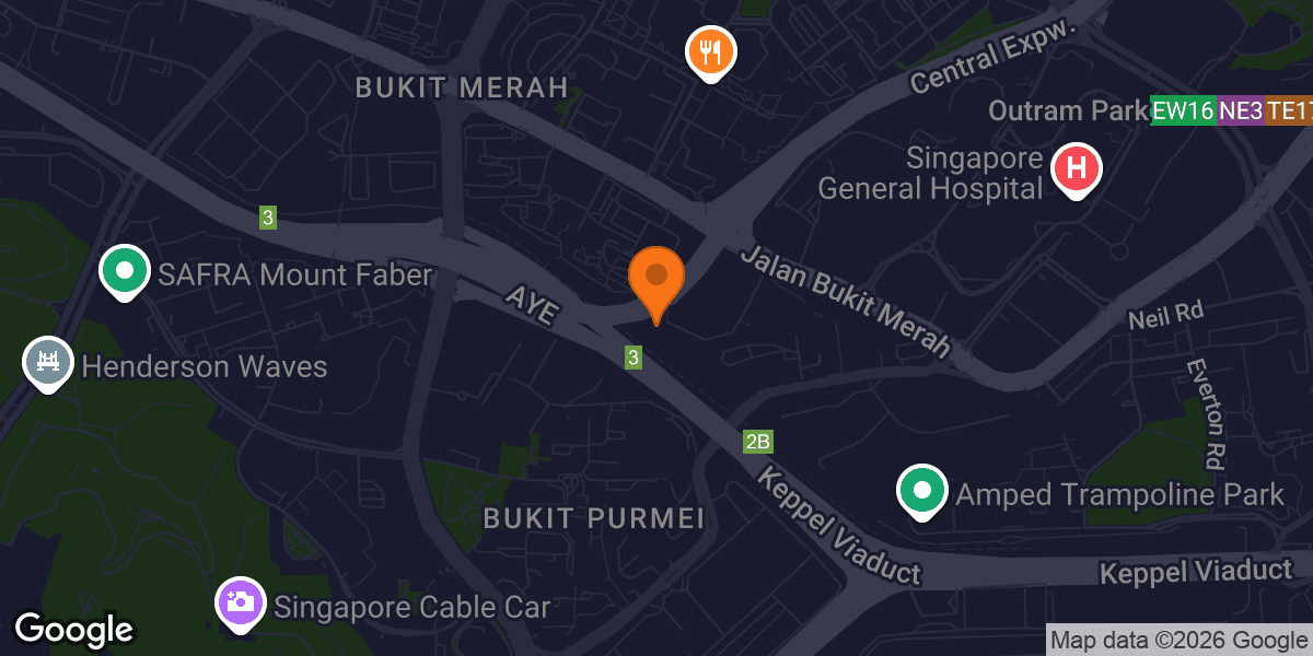 Map showing Fitness Corner @ 142 Jalan Bukit Merah