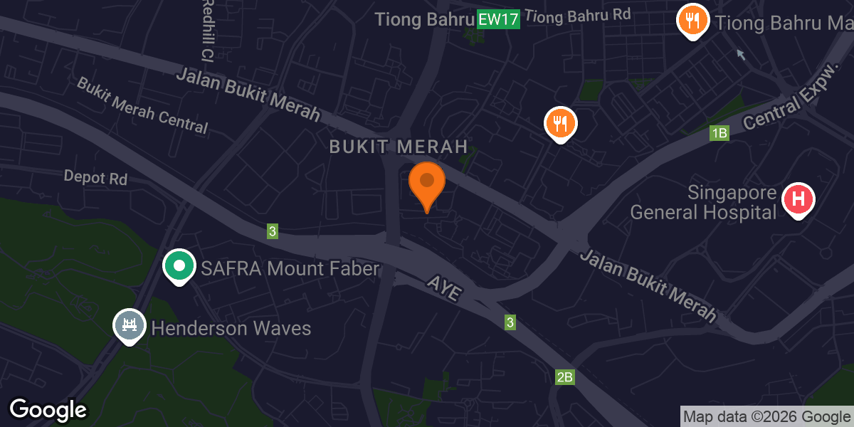 Map showing Fitness corner - Blk 106/107 Jalan Bukit Merah