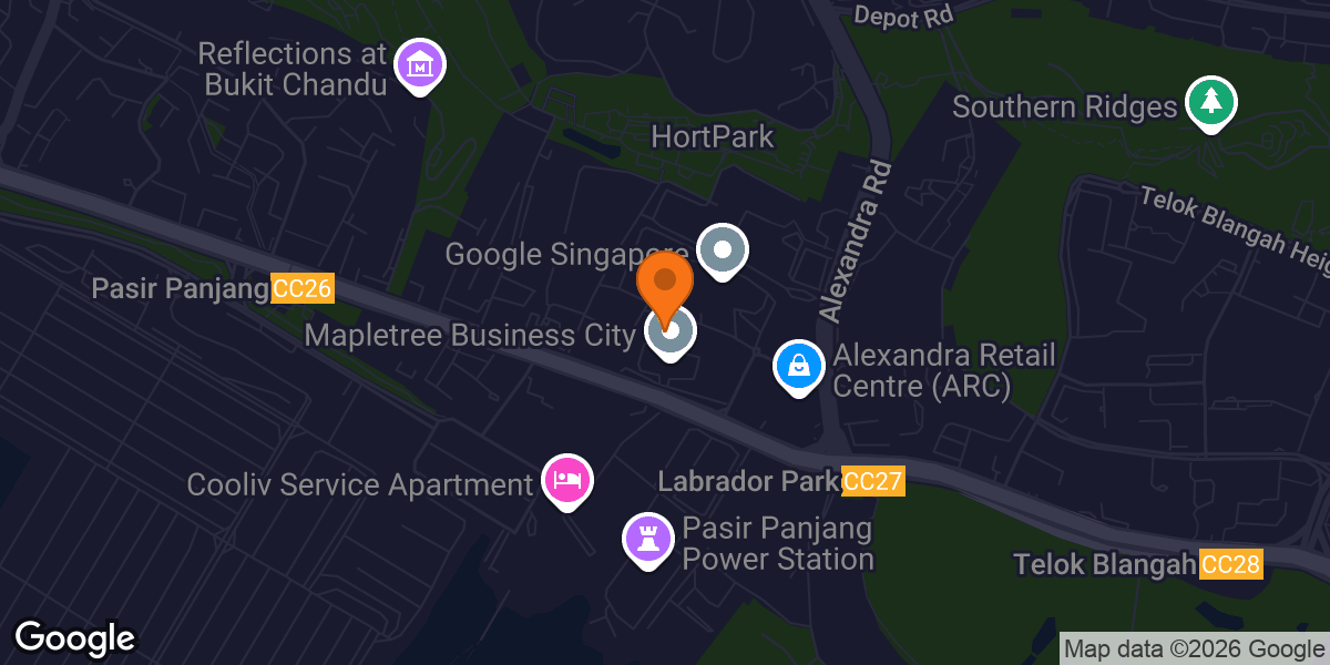 Map showing Fitness First - Alexandra (Mapletree Business City)