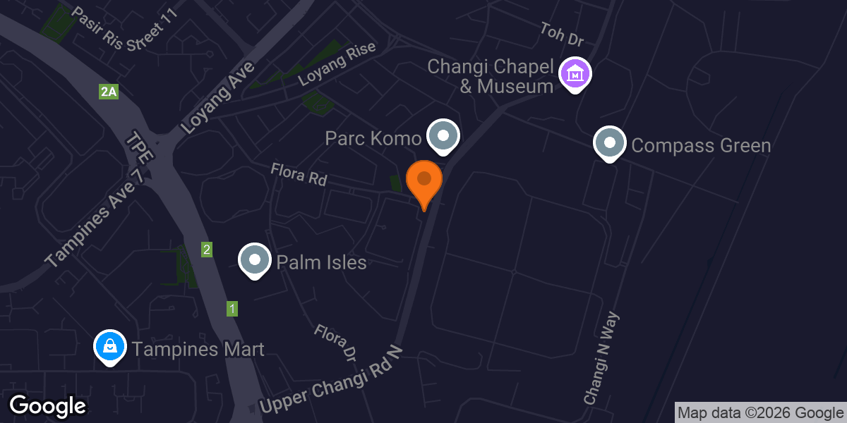 Map showing GoFit Changi