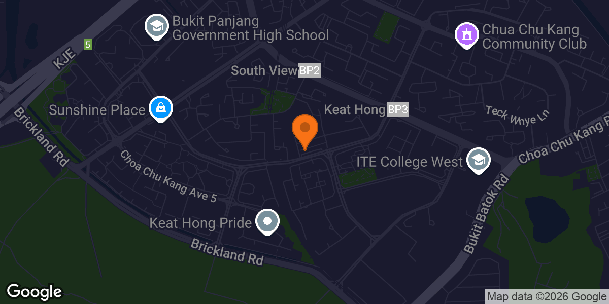 Map showing GOFIT Choa Chu Kang