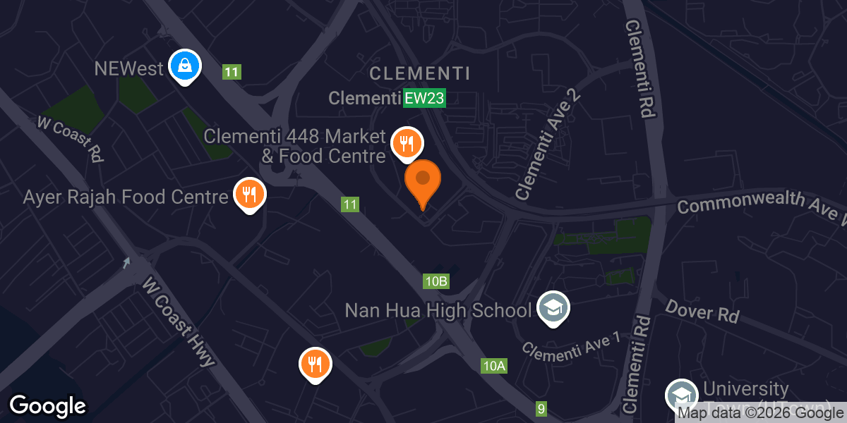Map showing GOFIT Clementi