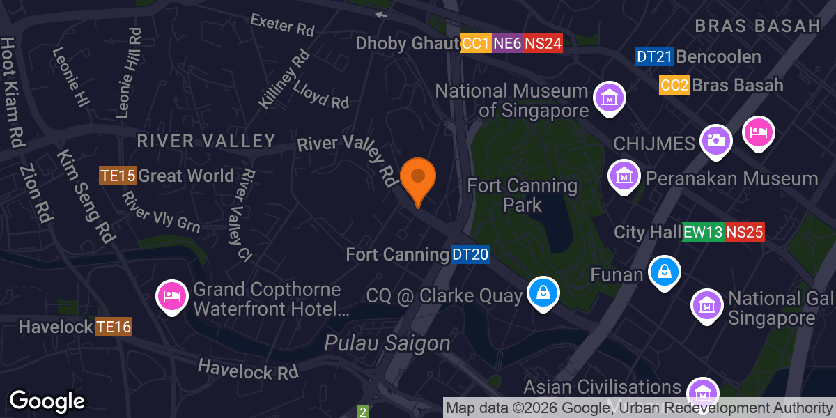 Map showing Gold's Gym Personal Training - River Valley