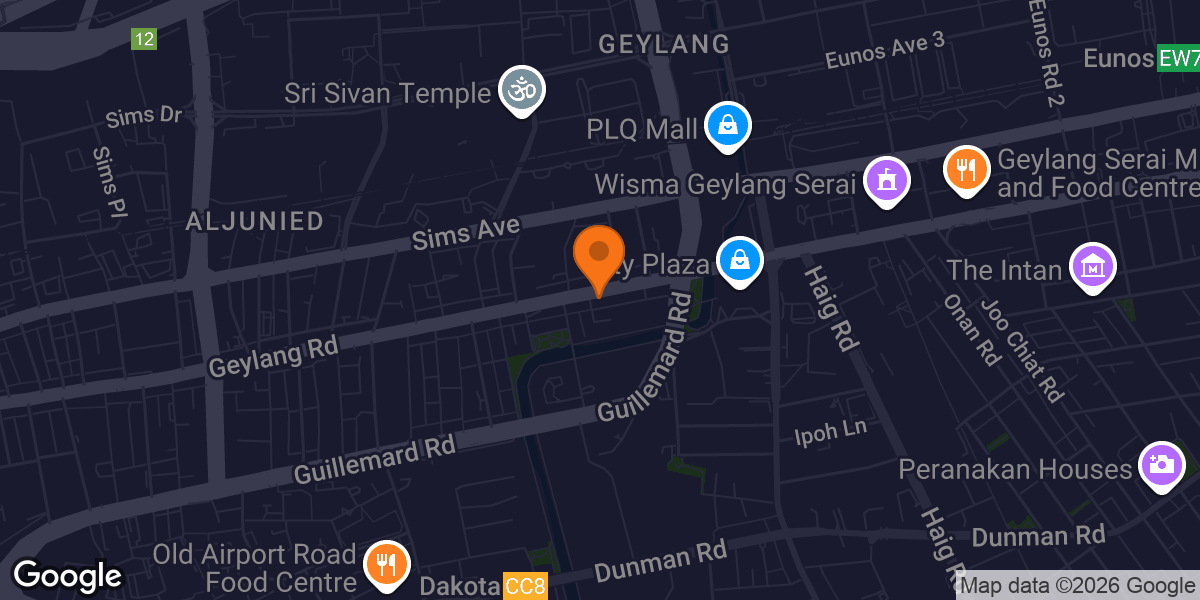 Map showing GRITYARD (Paya Lebar)