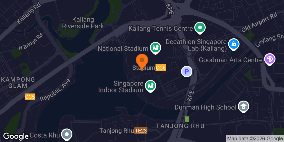 Map showing Gymkraft @ Kallang Wave Mall