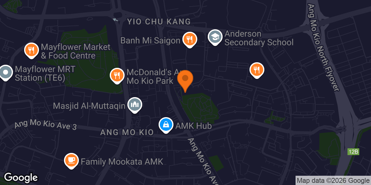 Map showing Homeground Gym Ang Mo Kio