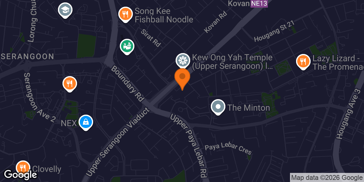 Map showing IGYM@SERANGOON