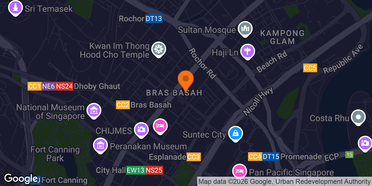 Map showing InterPulse Fitness - Singapore