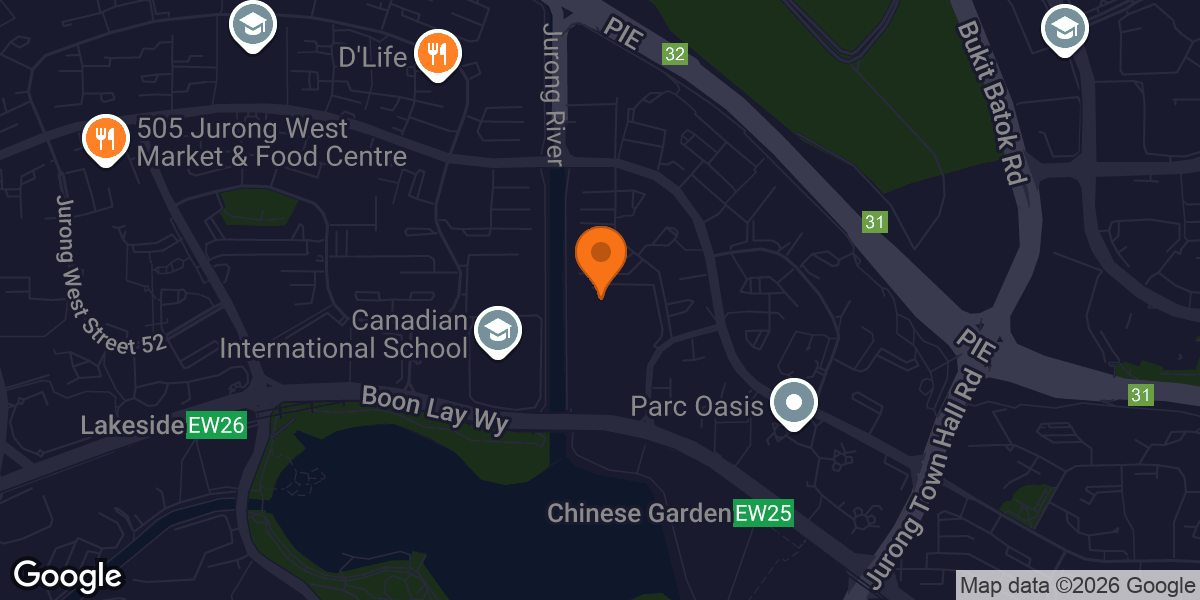 Map showing Jurong East Sport Centre