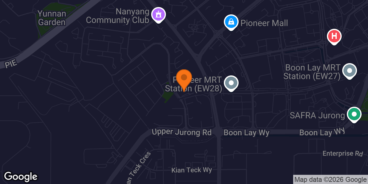 Map showing Jurong West ActiveSG Gym