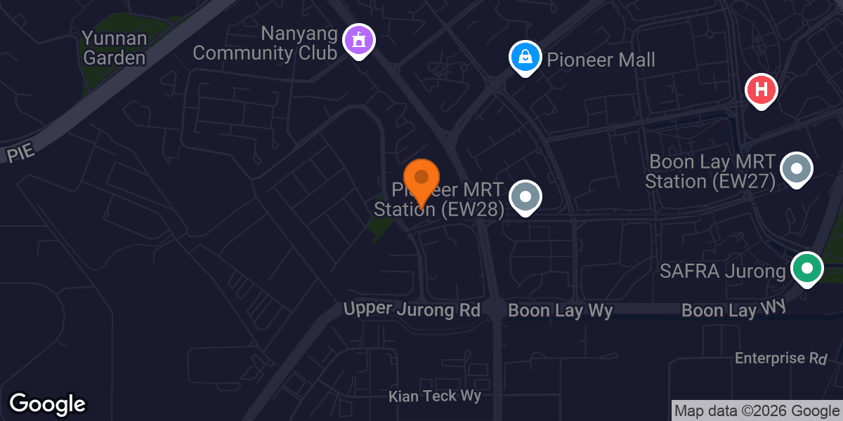 Map showing Jurong West Sport Centre