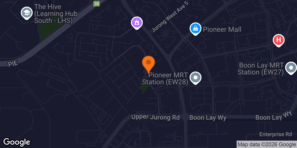 Map showing Jurong West Sport Hall