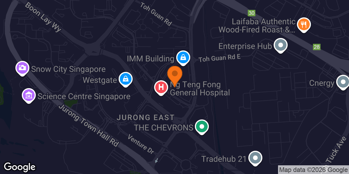 Map showing Legends Fight Sport Jurong