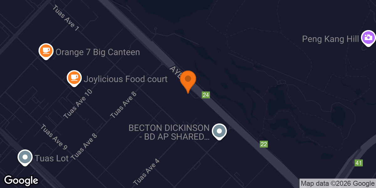 Map showing Mercedes Benz Training Singapore