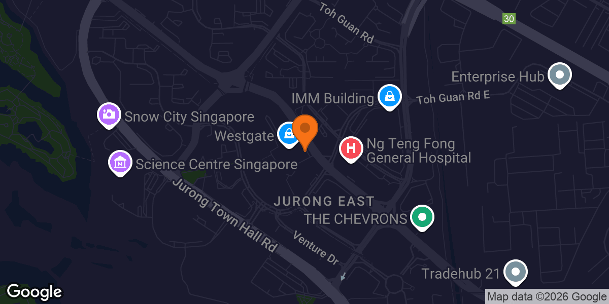 Map showing My Gym @ Jurong East