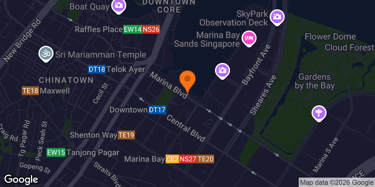 Map showing NS Fit Promontory-Marina Bay