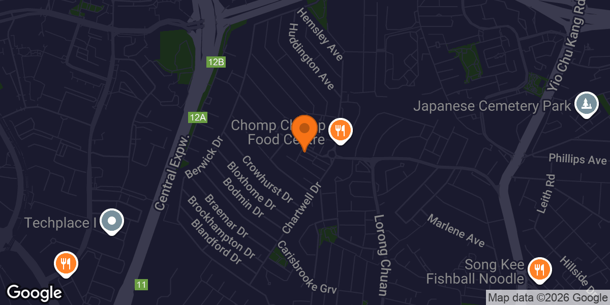 Map showing Pilates Fitness - Reformer & BIXEPS Pro @ Serangoon Garden