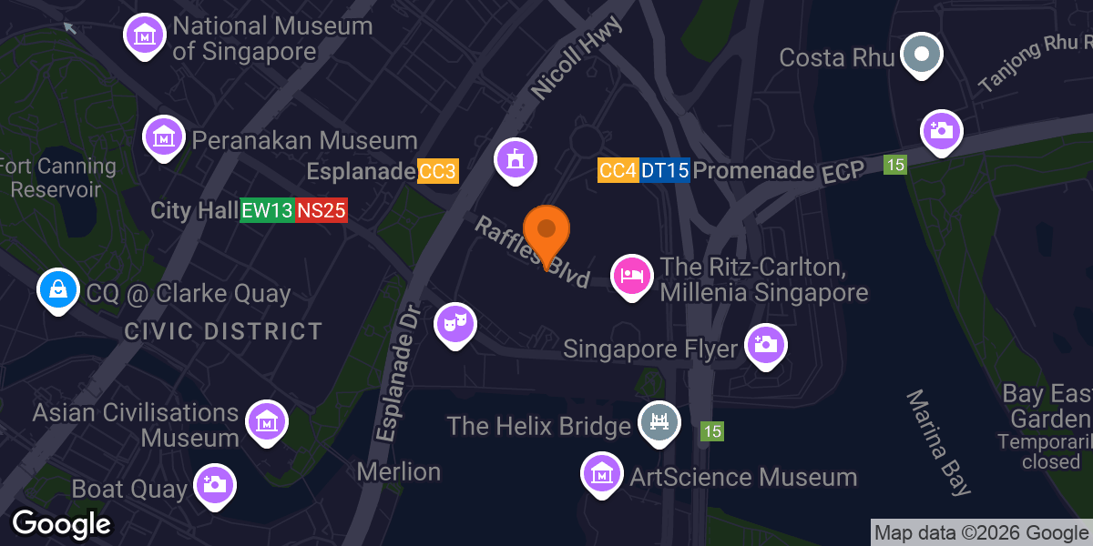 Map showing Prestique Studio (Marina Square)