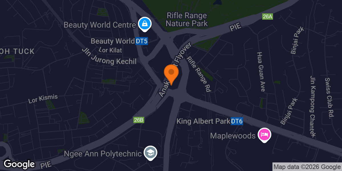 Map showing REVL Training Bukit Timah